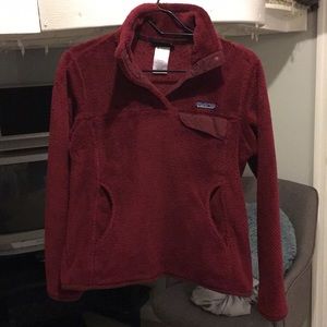 Patagonia Women's Small Fleece Pullover Burgundy